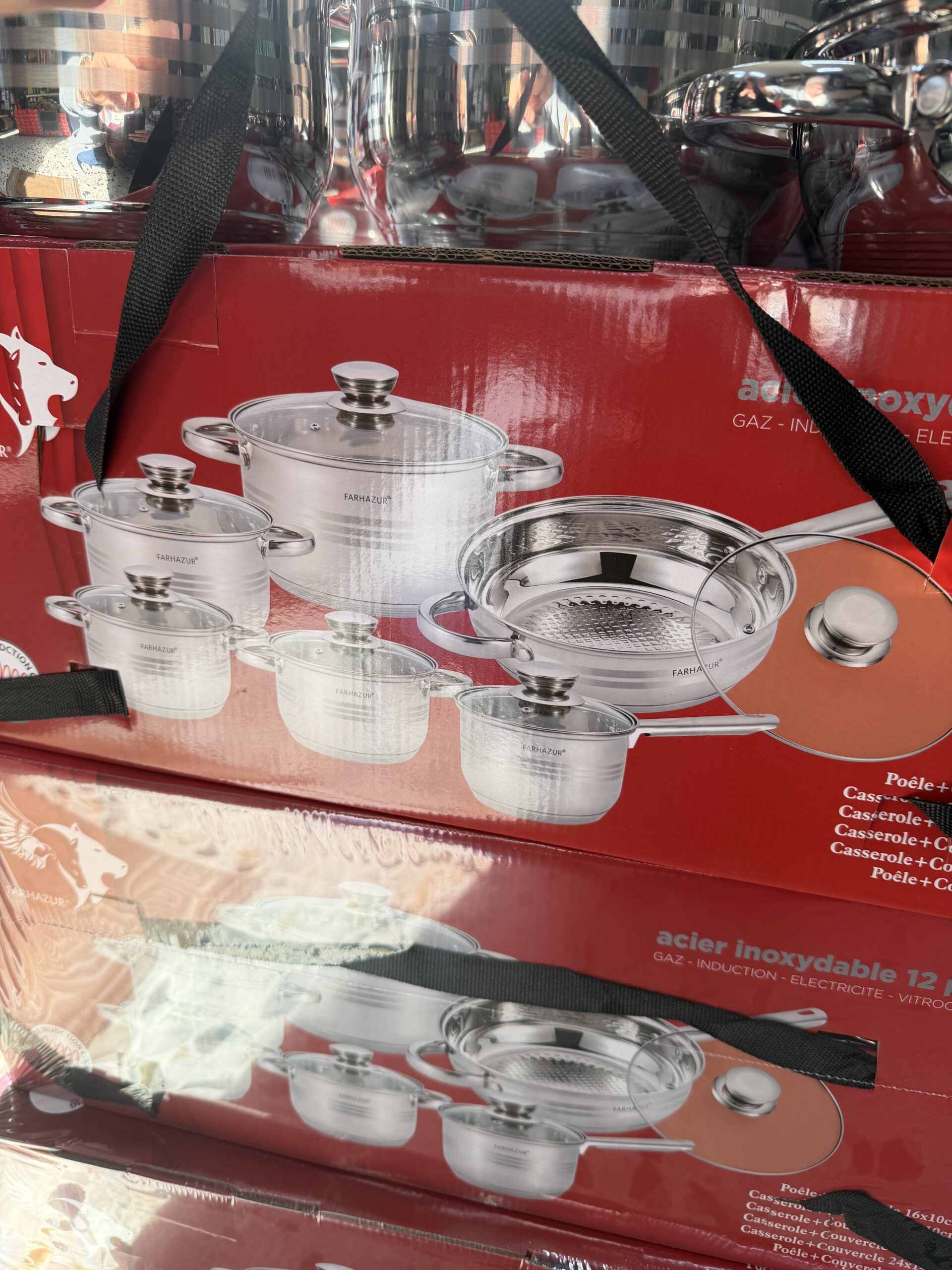 IMG_4315 Batterie de Cuisine 12 pièces – Acier Inoxydable Haute Qualité